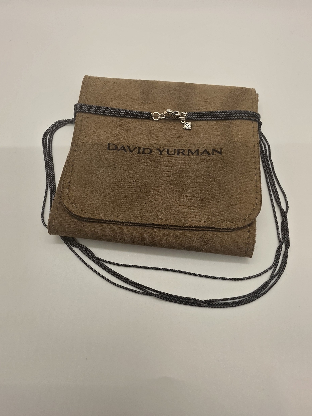 David Yurman Black Multi-Strand Rope Necklace with Silver Clasp